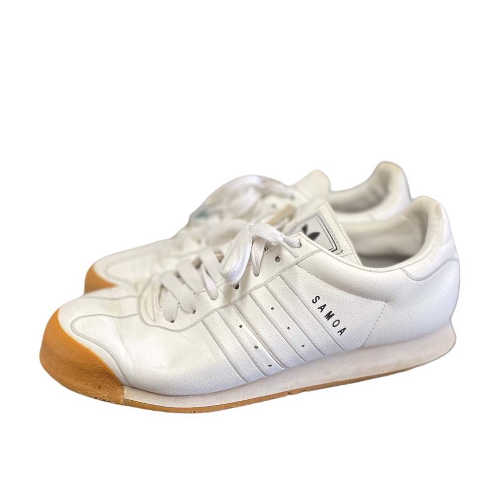 Adidas Samoa White and Tan Sneakers
